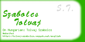 szabolcs tolvaj business card